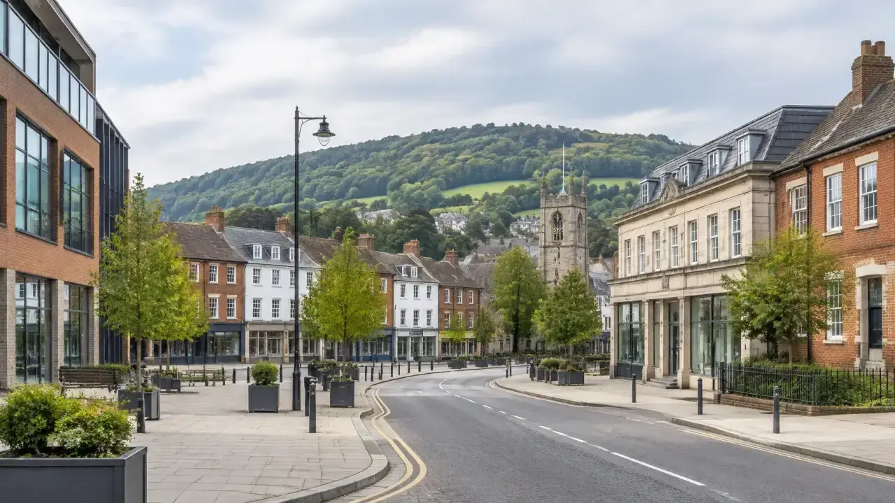 High Wycombe town centre and Chiltern commercial district served by CQD Cleaning Services